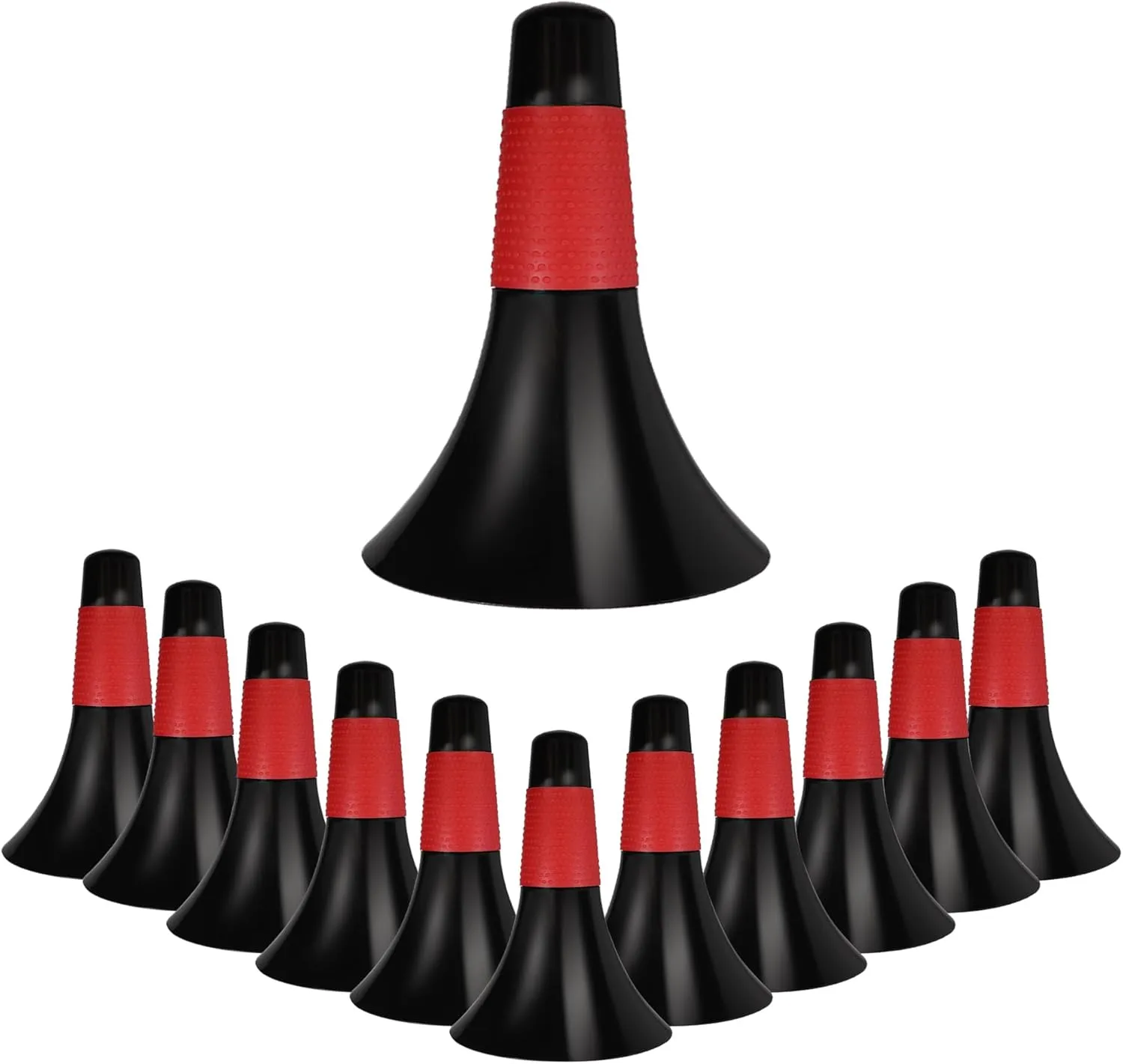 12 Pcs Sports Training Cones 9 Inch Agility Plastic Skating Marker Cones with Carry Bag for Kids Football Basketball Practice