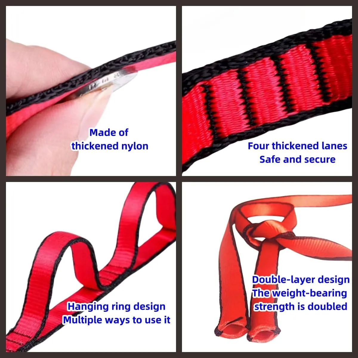 2pcs Safety Daisy Chain, Multi-Ring Adjustable Nylon Strap Rope Yoga Pilates Stretch Band