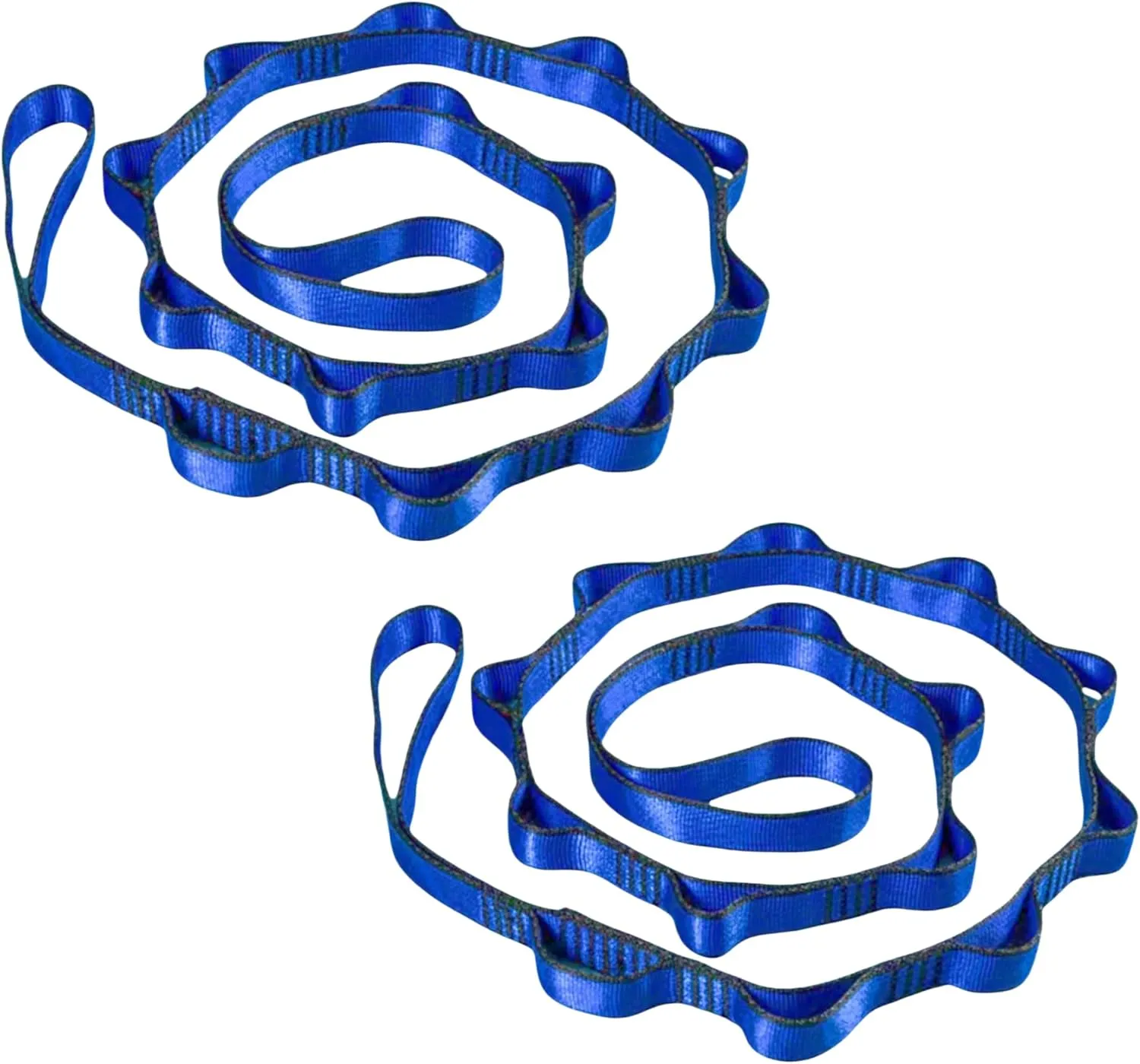 2pcs Safety Daisy Chain, Multi-Ring Adjustable Nylon Strap Rope Yoga Pilates Stretch Band