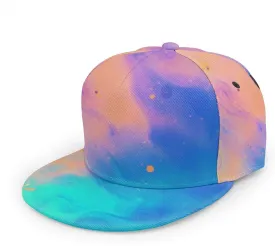 Baseball Cap Men Women - Rainbow Tie Dye Adjustable 3D Printed Snapback Flat Bill Hip Hop Hat