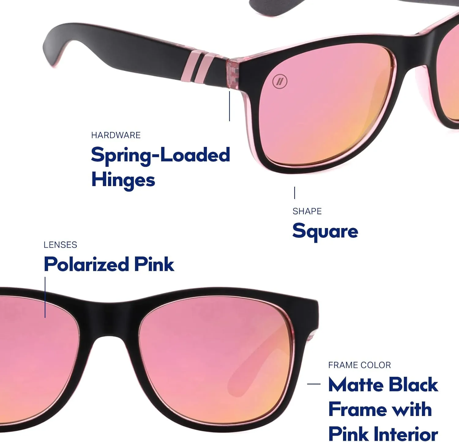 Blenders Eyewear M Class X2  Polarized Sunglasses  Round Lens, Spring Loaded Hinge  100% UV Protection  For Women