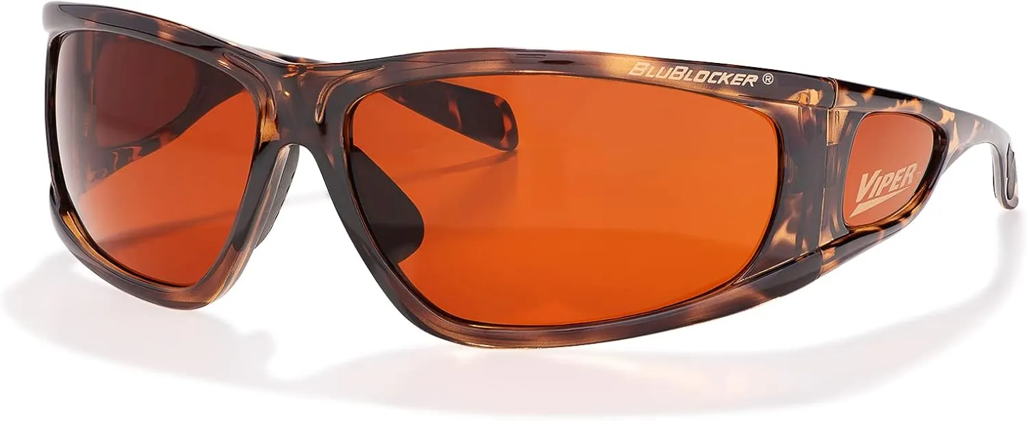 BluBlocker, Demi-Tortoise Viper Sunglasses with Scratch Resistant Lens | Blocks 100% of Blue Light and UVA & UVB Rays | Gender Neutral - Men, Women & Everyone | 2721K | Blue Light Glasses | Sunglasses