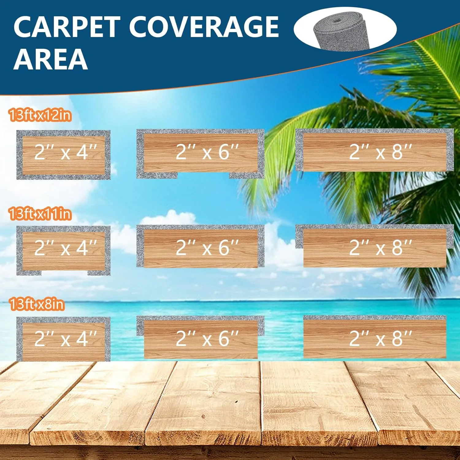 Boat Trailer Bunk Carpet,Bunk Carpet for Boat Trailers,13ft x 11in Boat Trailer Carpets,8mm Thickness Trailer Carpets, Jet Ski Bunks,Light Grey