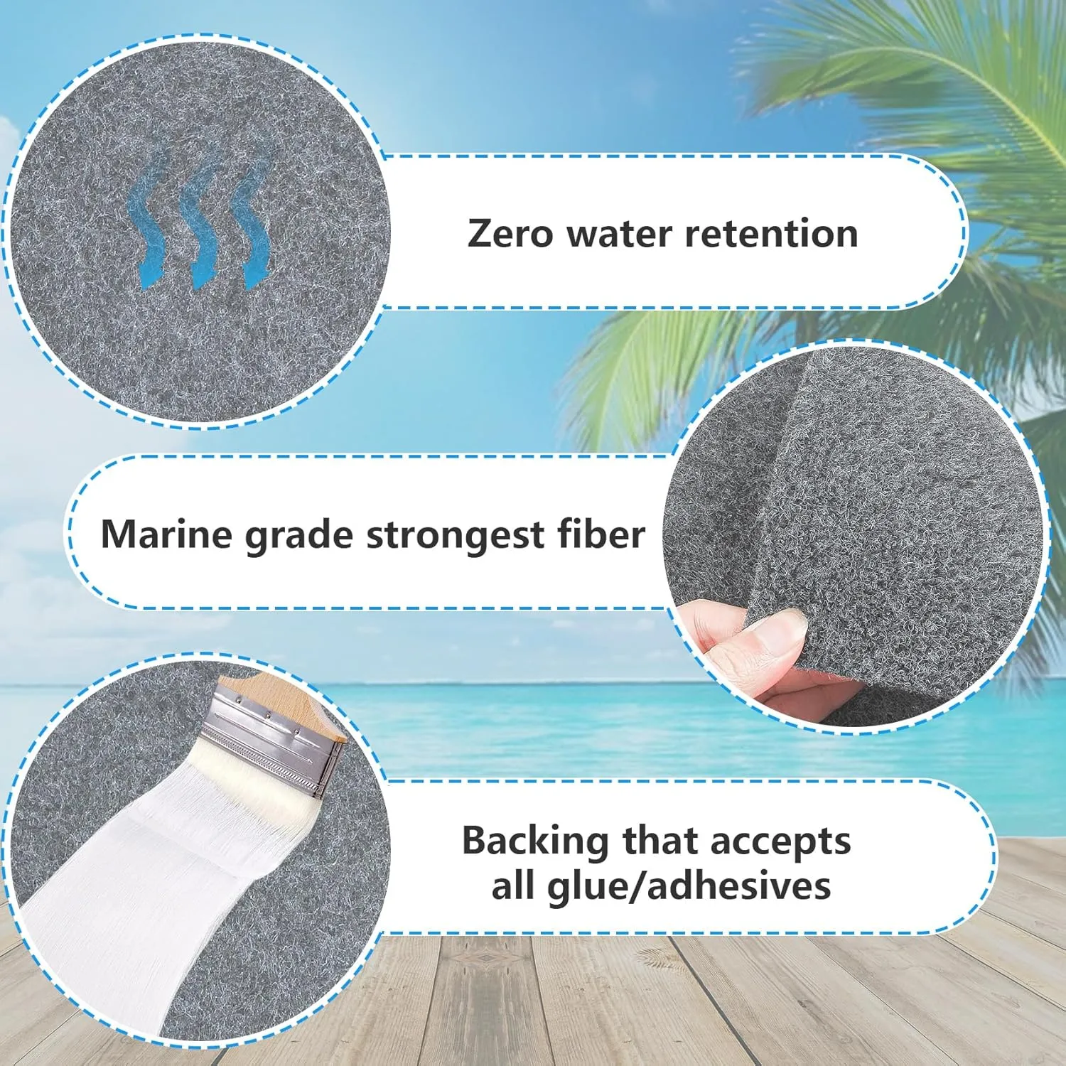 Boat Trailer Bunk Carpet,Bunk Carpet for Boat Trailers,13ft x 11in Boat Trailer Carpets,8mm Thickness Trailer Carpets, Jet Ski Bunks,Light Grey