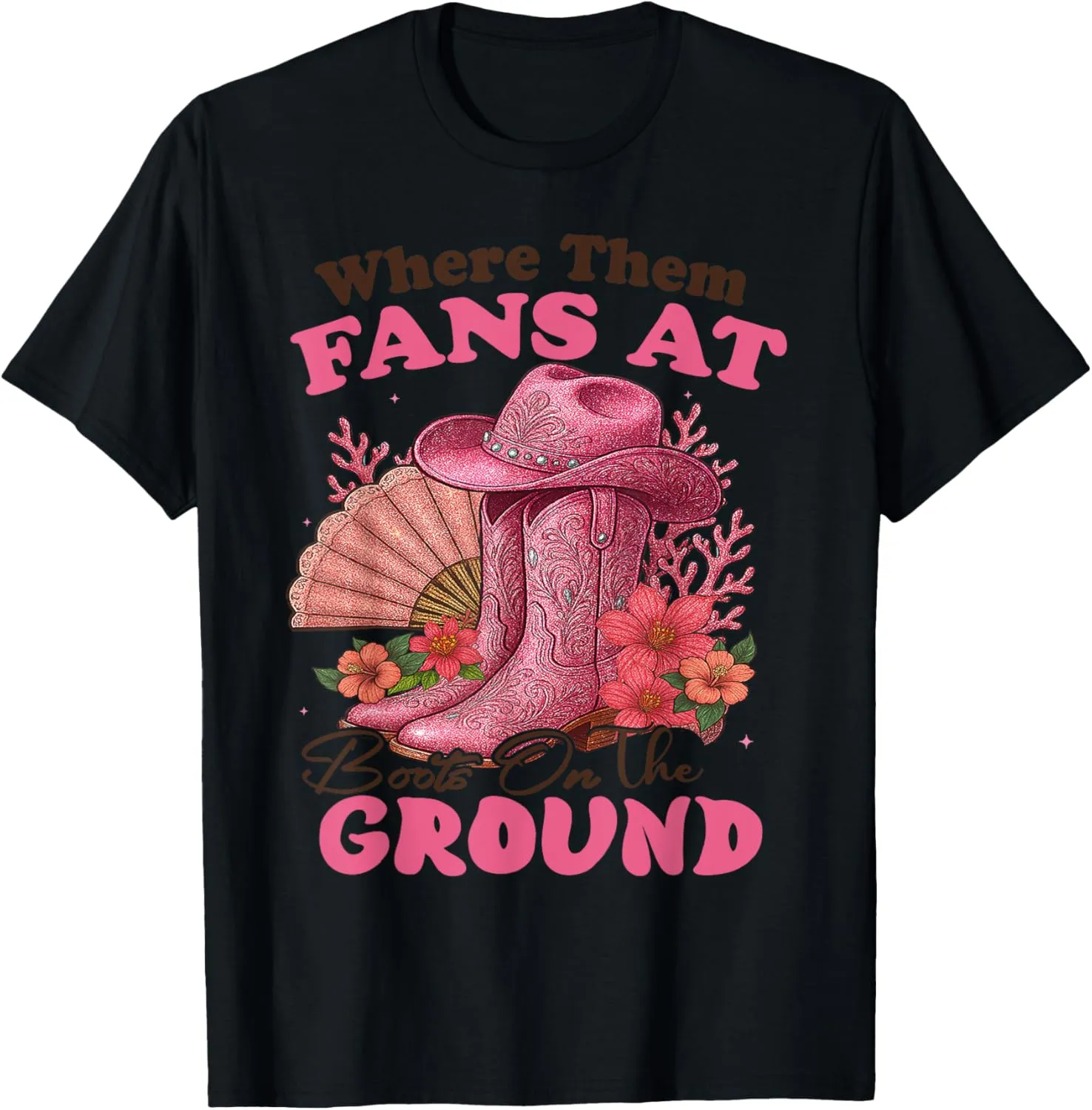 Boots On The Ground Juneteenth Cowgirl Where Them Fans At T-Shirt