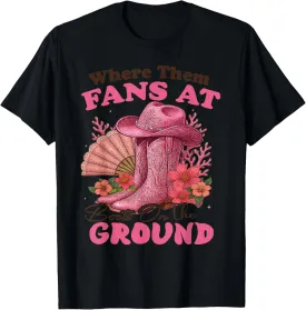 Boots On The Ground Juneteenth Cowgirl Where Them Fans At T-Shirt