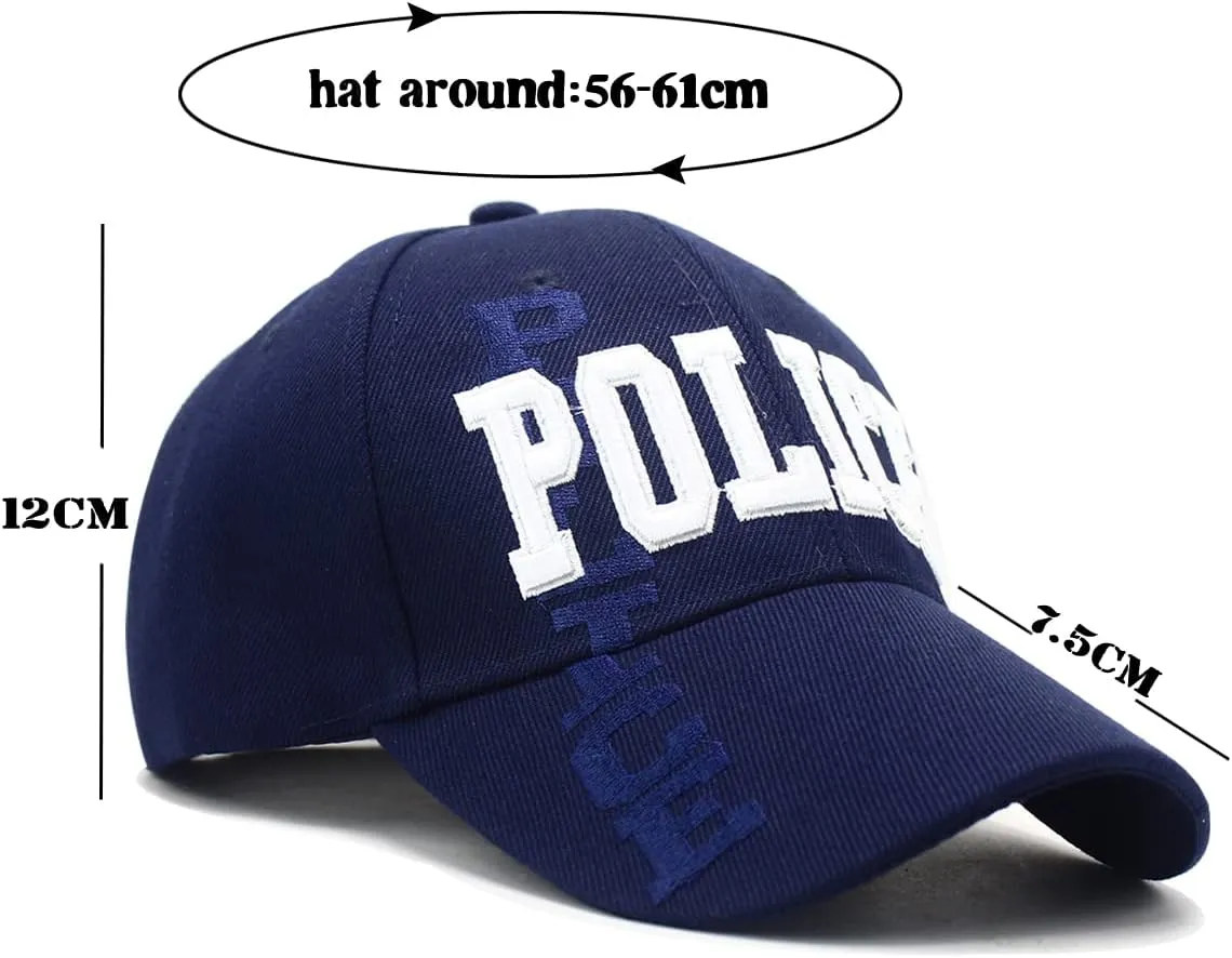DailyCarry Black Blue Police Adjustable Baseball Cap Law Enforcement Officer Cops Gear 3D Embroidered Men Women Hat