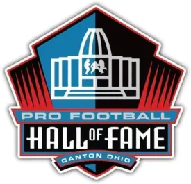 Decal Vinyl Sticker Pro Football Hall of Fame Football Durable for Bumpers, Helmets, Laptops, Water Bottles, Lockers (3" Longest Side)