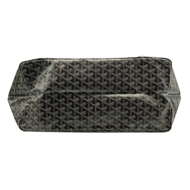 Goyard Goyardine Saint Louis Gm Black Coated Canvas and Leather Tote
