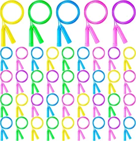 Jump Ropes for Kids, Colorful Jump Ropes for Kids Bulk, Adjustable Skipping Ropesfor Boys Girls, Tangle-Free Plastic Jumping Ropes for Party Favor Exercise Outdoor Activity