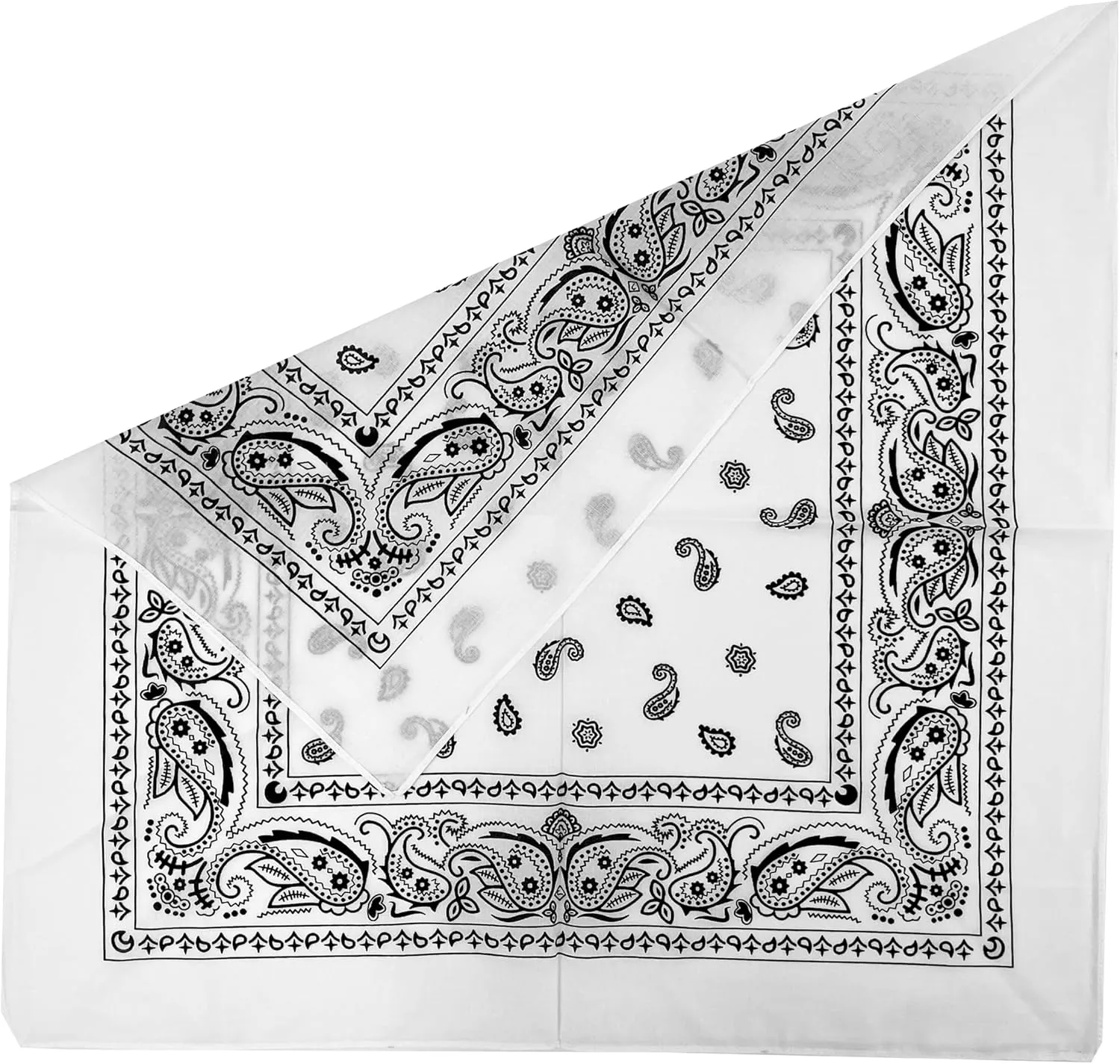 Junvena Cotton Bandanas 12 packs 22"X 22" Double Sides Printed Unisex Kerchief