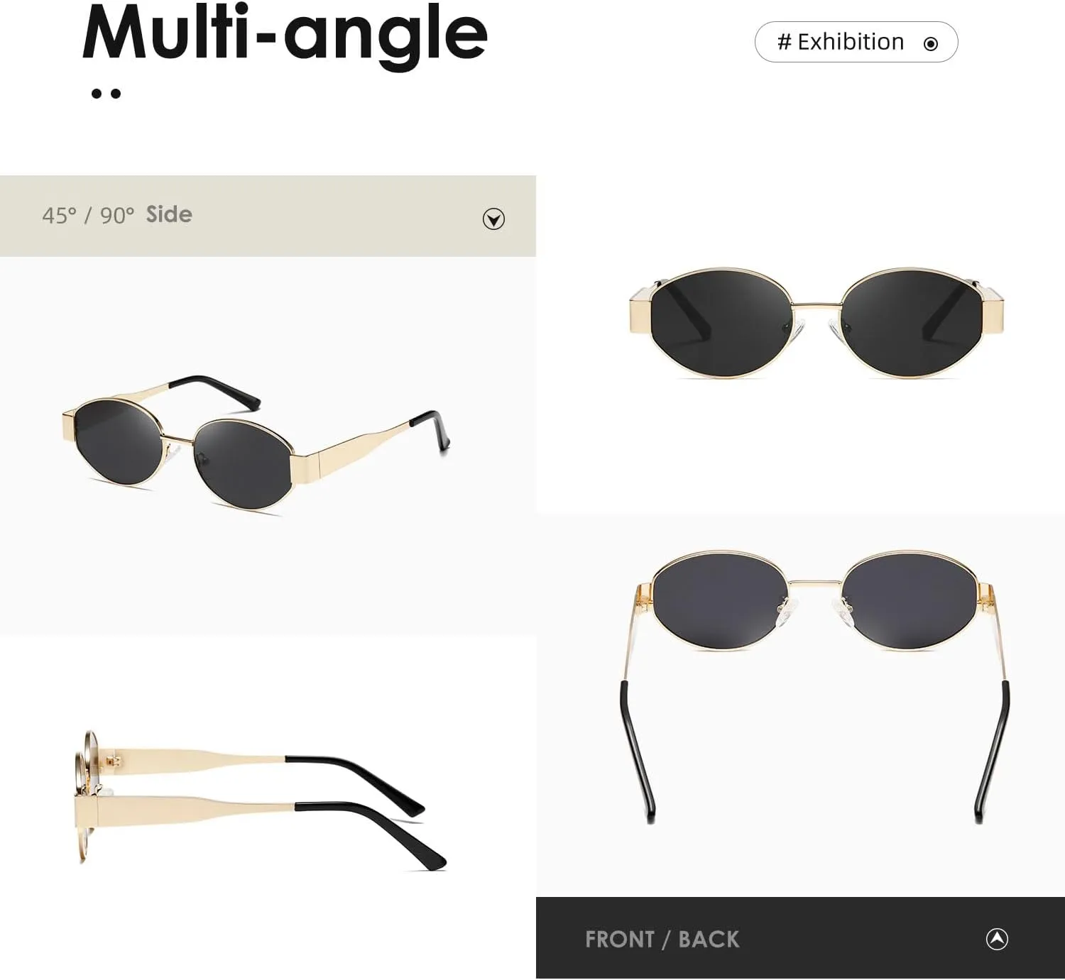 kimorn Retro Oval Sunglasses for Women Men Trendy Sun Glasses Classic Shades UV400 Protection K1653