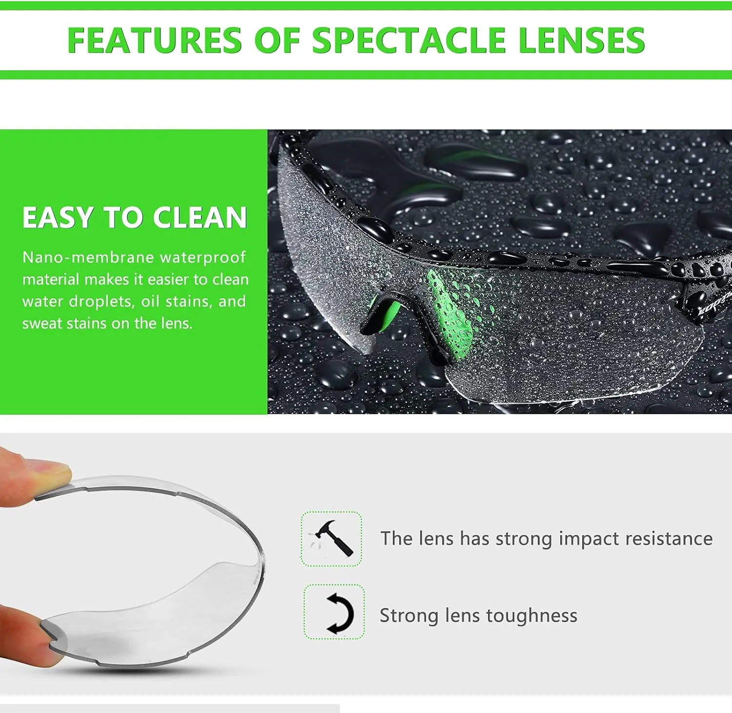KOOTU Photochromic Cycling Sunglasses for Men Women, UV Protection Clear Transition Sunglasses, Sport Goggles with Night Vision Lenses and Polarized Lenses Perfec
