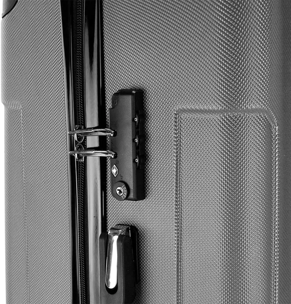 Luggage Sets 3 Piece with 4 Universal Wheels, Trolley Case Sets Portable and Lightweight Expandable Hard Shell Suitcase Set with TSA Lock Durable 20"/24"/28" Dark Gray