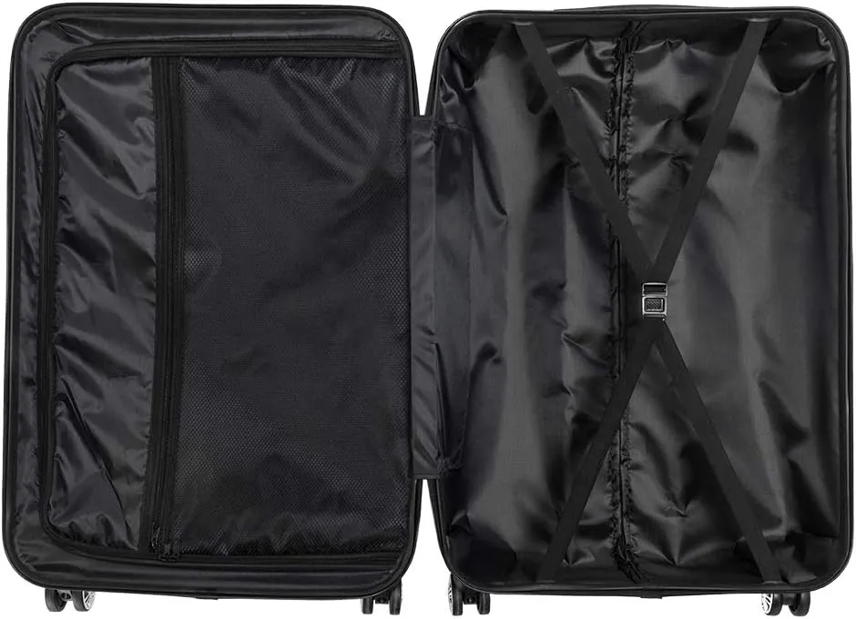 Luggage Sets 3 Piece with 4 Universal Wheels, Trolley Case Sets Portable and Lightweight Expandable Hard Shell Suitcase Set with TSA Lock Durable 20"/24"/28" Dark Gray