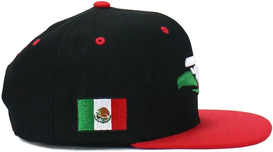Mexican Mexico Hat Hecho En Mexico Eagle Aguila Embroidered Adjustable Snapback Flat Bill Baseball Cap
