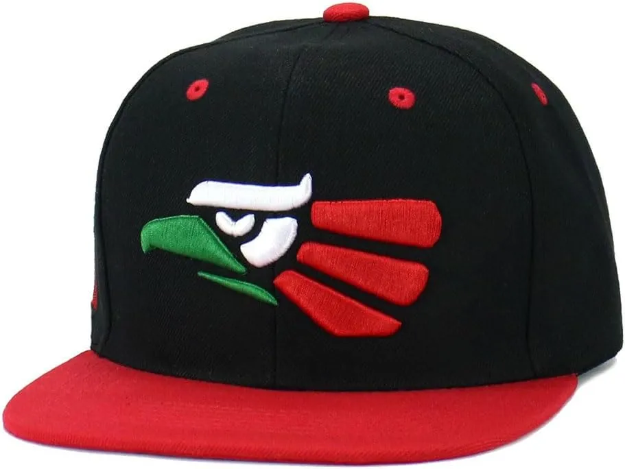 Mexican Mexico Hat Hecho En Mexico Eagle Aguila Embroidered Adjustable Snapback Flat Bill Baseball Cap