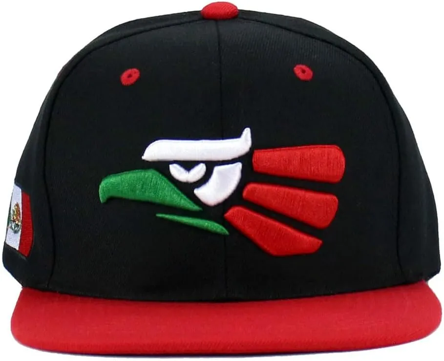 Mexican Mexico Hat Hecho En Mexico Eagle Aguila Embroidered Adjustable Snapback Flat Bill Baseball Cap