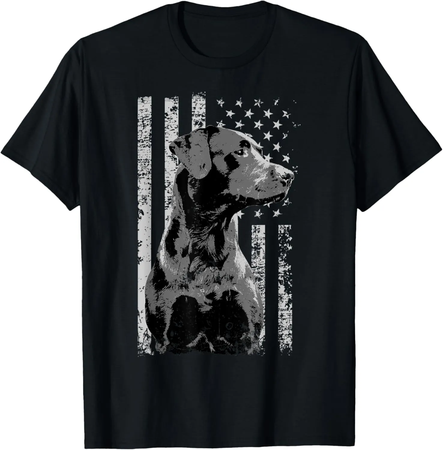 Patriotic USA Flag Black Labrador gift for Lab Owners Short Sleeve T-Shirt