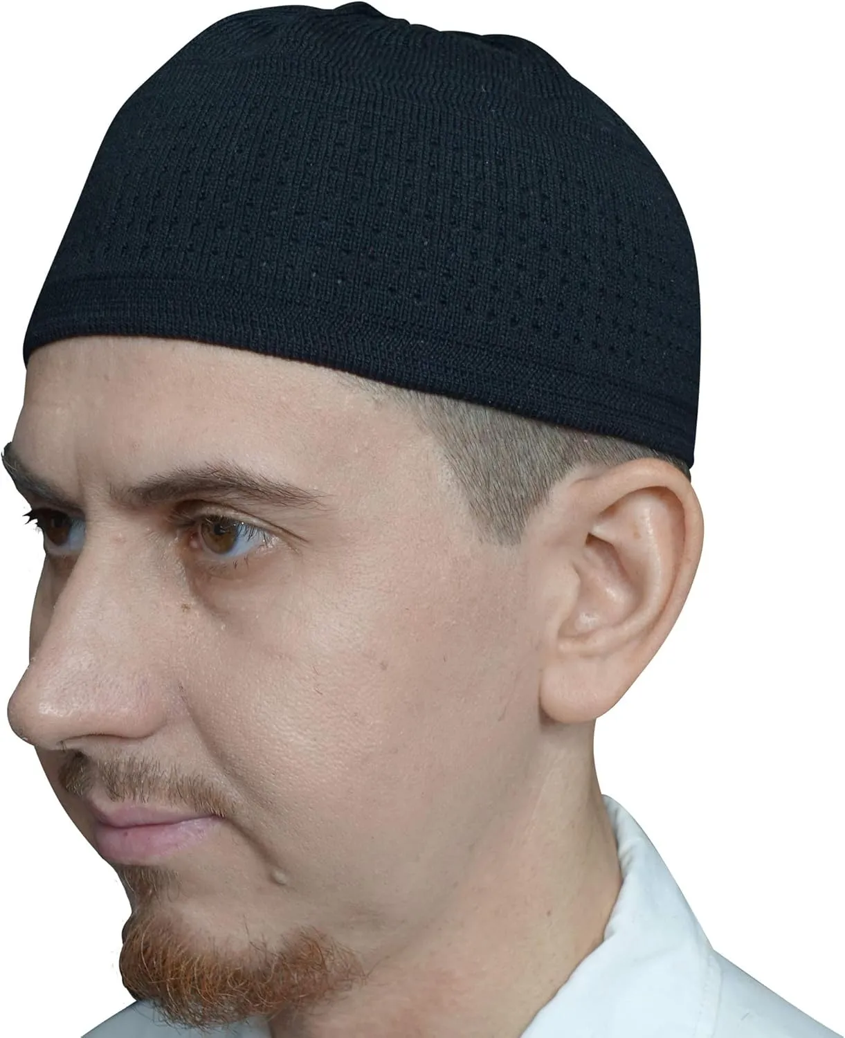 Plain Light Brown Cotton Stretch Knit Kufi Hat Skull Cap - Comfortable Fit