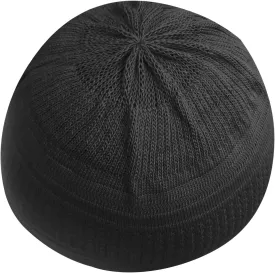 Plain Light Brown Cotton Stretch Knit Kufi Hat Skull Cap - Comfortable Fit