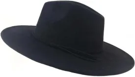 Premium Vegan Tribal Suede Fedora Black