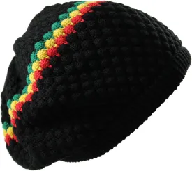 RW 100% Cotton Classic Slouchy Rasta Beanie