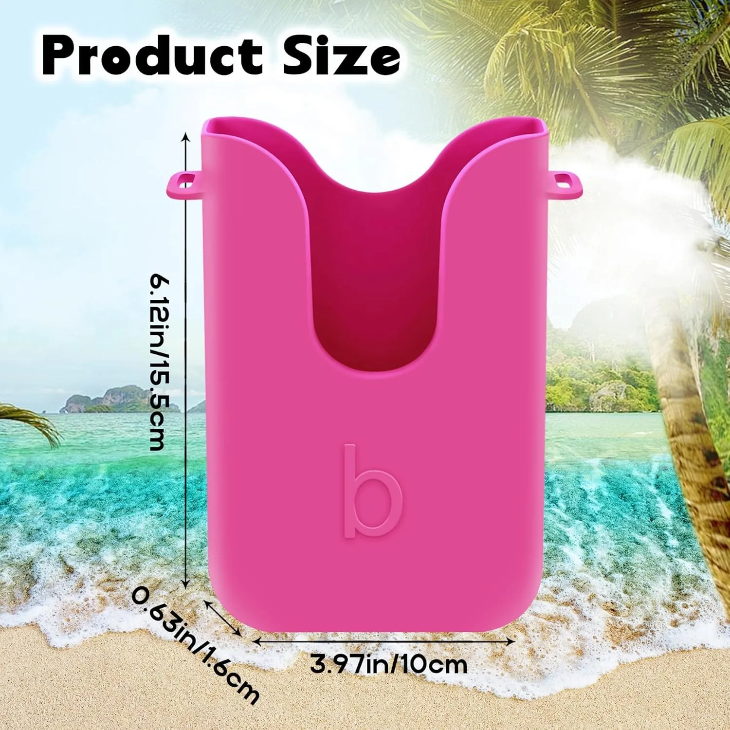 Silicone Phone Holder for Bogg Bags, Compatible Phone Case Attachment, Beach Tote Bag Accessory  Ideal Holder for Bogg & Similar Beach Bags (Pink)