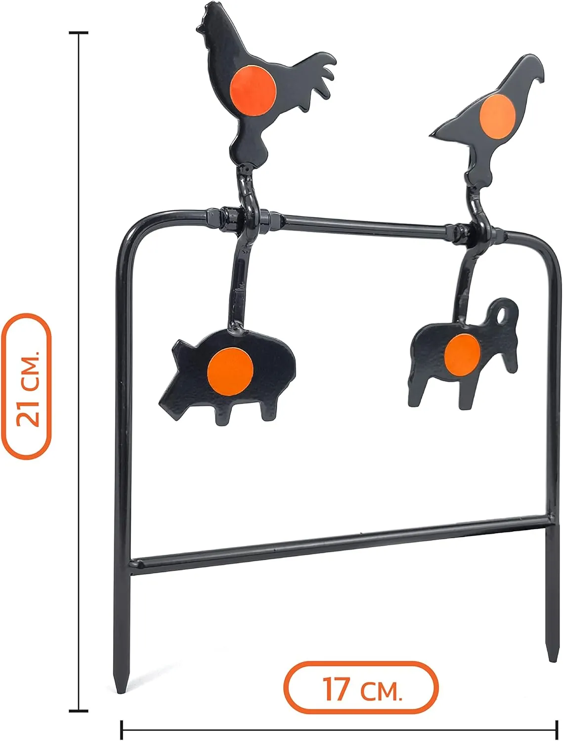 Spinner Shooting Targets - Small Steel Pellet Resetting Targets for Outdoors