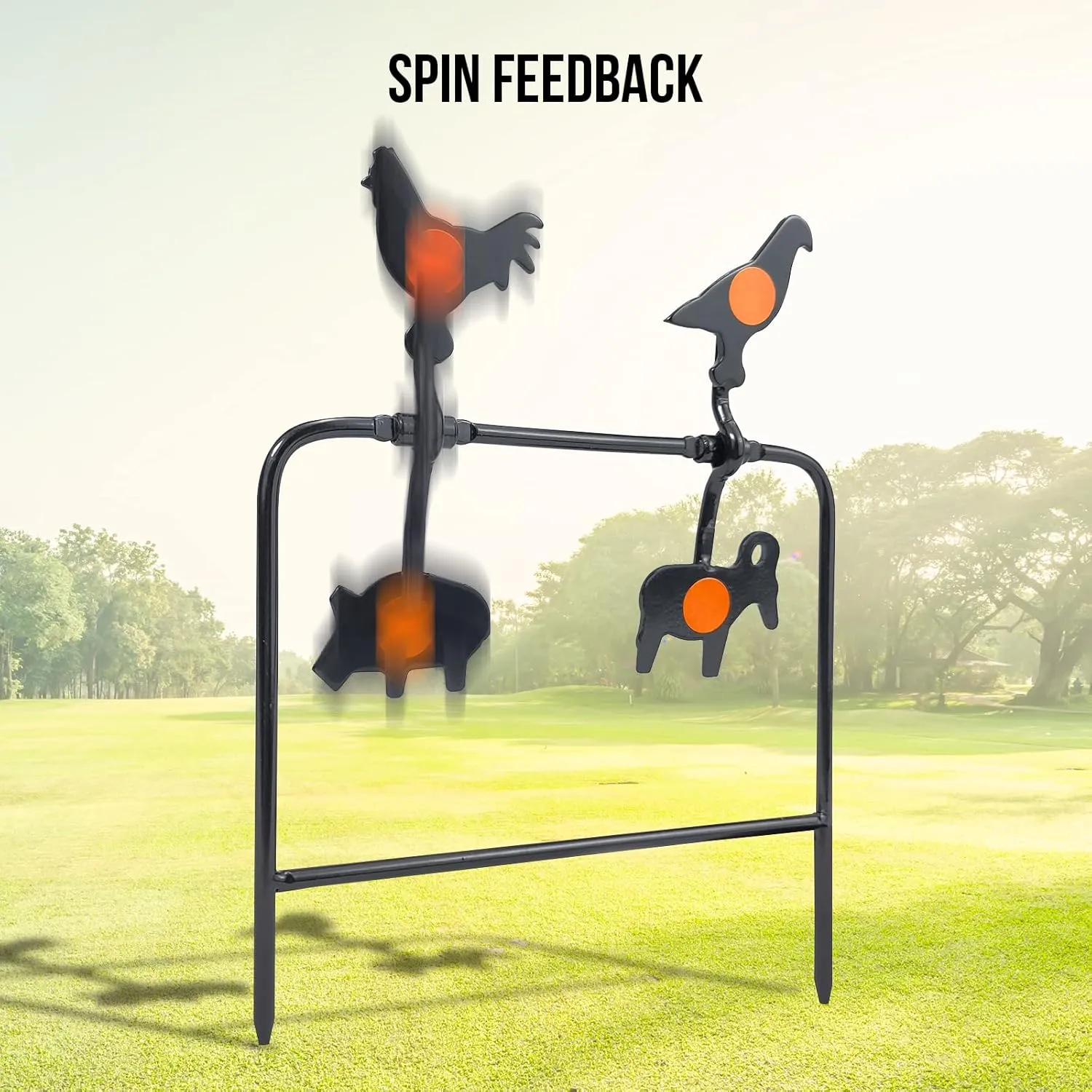 Spinner Shooting Targets - Small Steel Pellet Resetting Targets for Outdoors