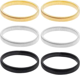 SUMERSHA 6 Pieces Shirt Sleeve Holders Stretchy Metal Armbands Anti-Slip Garters Fixing Long Sleeves for Men Women