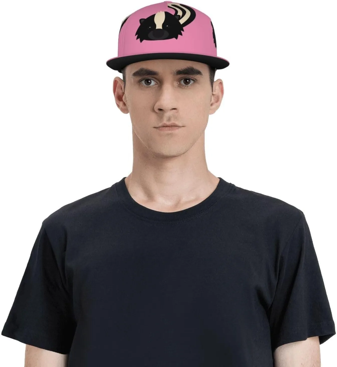 Summer Parrot Pineapple Bird Printed Baseball Cap, Flat Brim Hats for Men Women, Funny Adjustable Snapback Hats