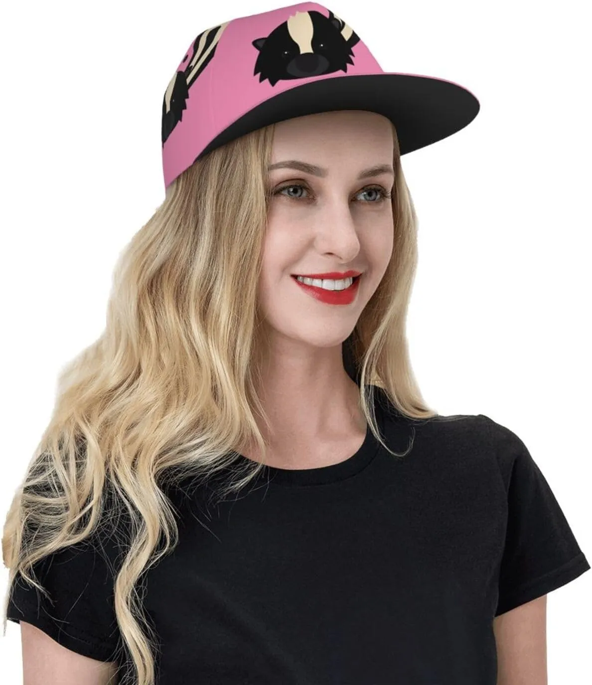 Summer Parrot Pineapple Bird Printed Baseball Cap, Flat Brim Hats for Men Women, Funny Adjustable Snapback Hats
