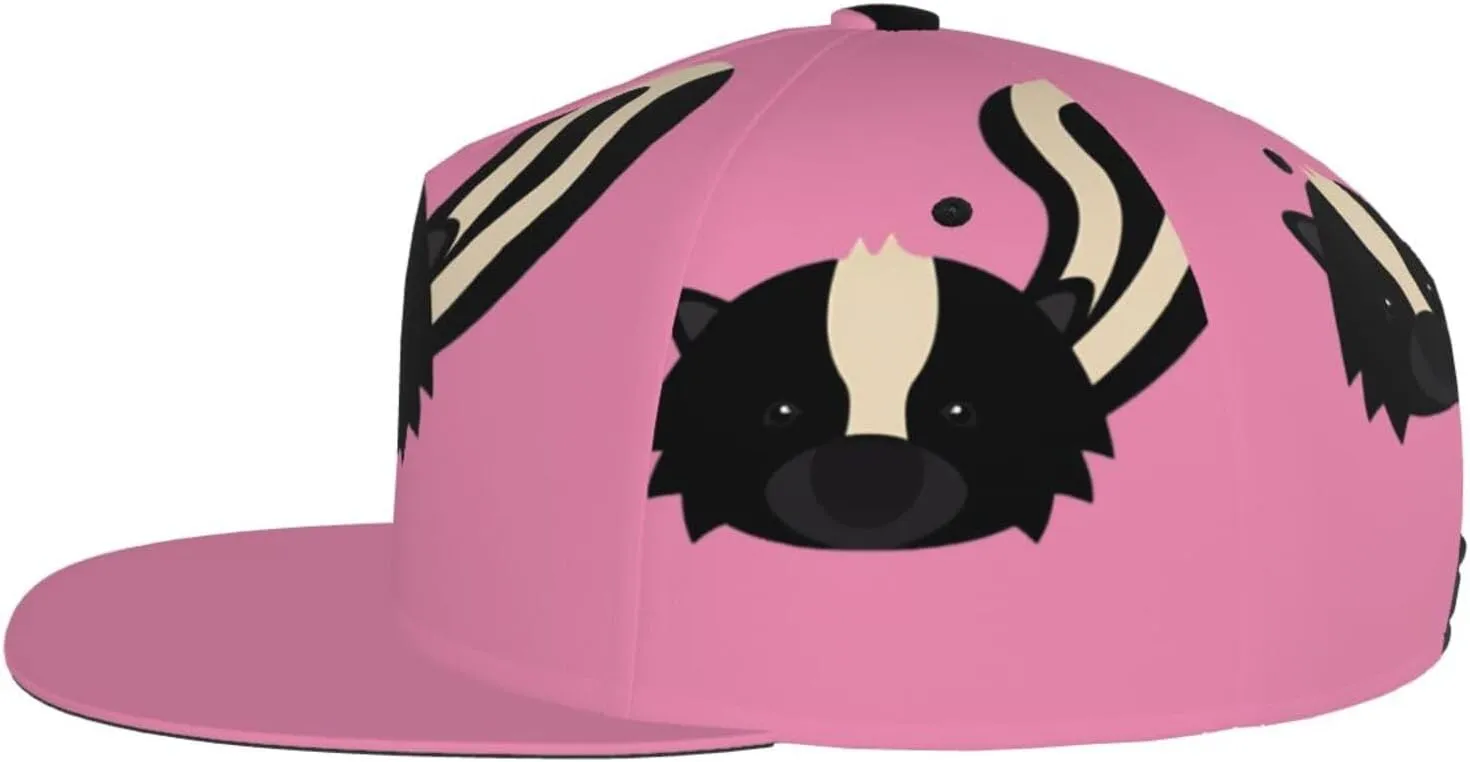 Summer Parrot Pineapple Bird Printed Baseball Cap, Flat Brim Hats for Men Women, Funny Adjustable Snapback Hats