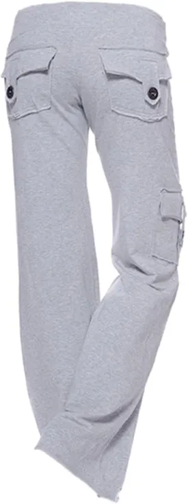 Sweatpants for Women Wide Leg Cargo Pants High Rise Yoga Leggings with Pockets Plus Size Y2K Drawstring Straight Leg Pants