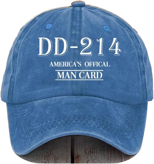 Unisex Dd 214 America's Official Man Card Baseball Cap Veteran Day Gifts Hat