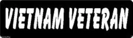 Vietnam Veteran Helmet Sticker Decal Vinyl - Made in USA 3.5 in. x 1 in.