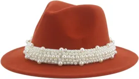 Womens Hats Classic Fedora Hats for Men Pearl Luxury Winter Hat